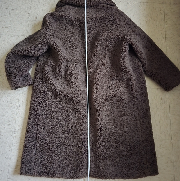 Zara Teddy Coat Size Medium Brown - Picture 4 of 5
